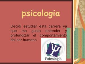 APRENDIZAJE EN MI CARRERA DE PSICOLOGIA