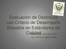 Destrezas con Criterios de Desempeño