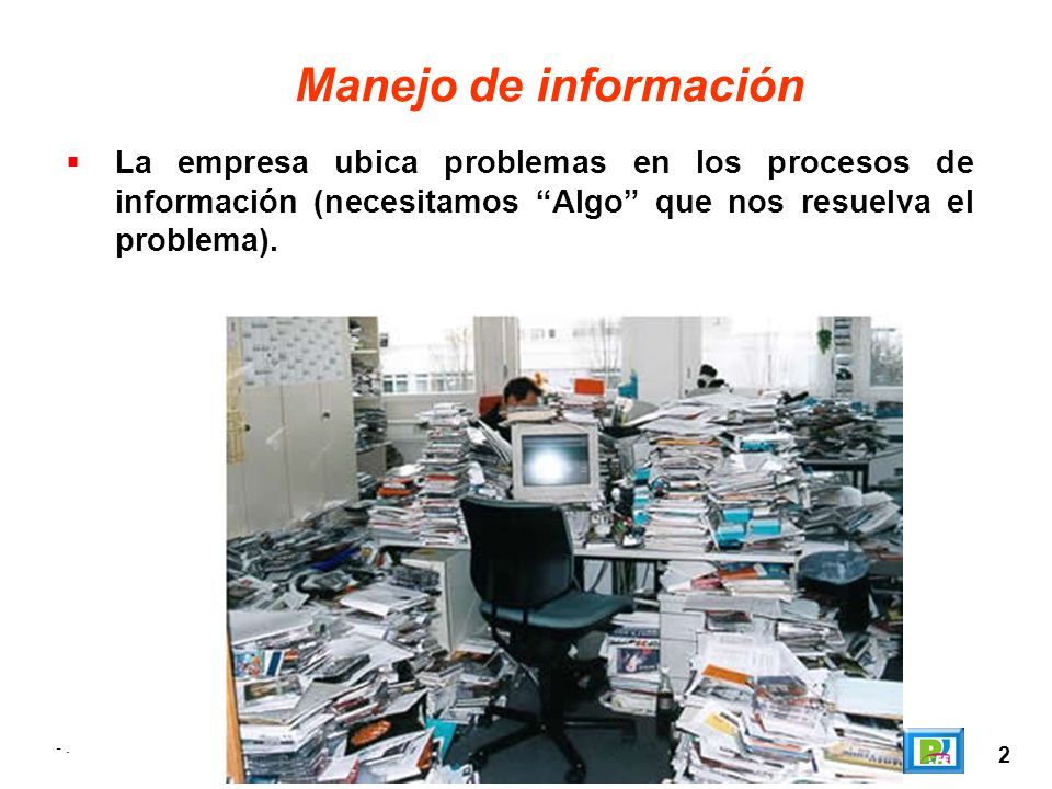PROBLEMAS EN EL MANEJO DE LA INFORMACIÓN