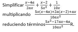 FRACCIONES ALGEBRAICAS REDUCCIÓN DE FRACCIÓN