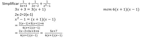 FRACCIONES ALGEBRAICAS REDUCCIÓN DE FRACCIÓN
