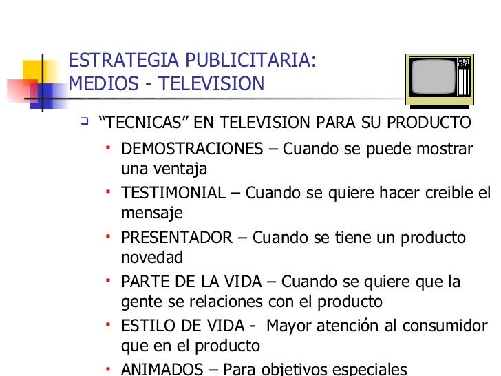 Fundamentos para seleccionar el medio mas indicado