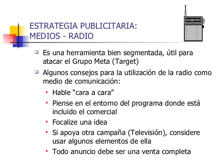 Fundamentos para seleccionar el medio mas indicado