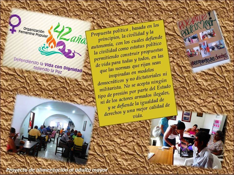 Contextualización del Movimiento social Organización Femenina Popular OFP