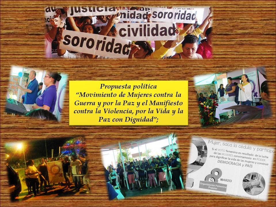 Contextualización del Movimiento social Organización Femenina Popular OFP