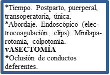 Anticoncepción médica, métodos mecánicos y quirúrgicos