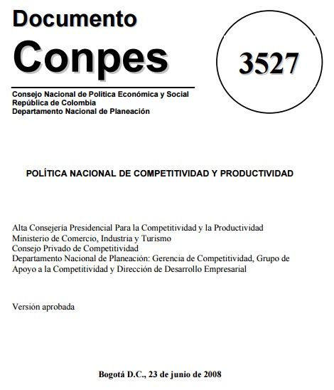 INSTITUCIONALIDAD DE LA PRODUCTIVIDAD Y COMPETITIVIDAD EN LA ORGANIZACIÓN