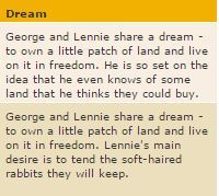 Of Mice of Men: Key Theme Summary - Loneliness and Dream