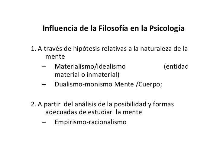 aportes de la filosofía, fisiología y biología a la psicología