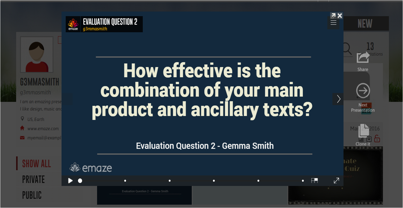 How did you use media technologies in the construction, research, planning and evaluation stages?