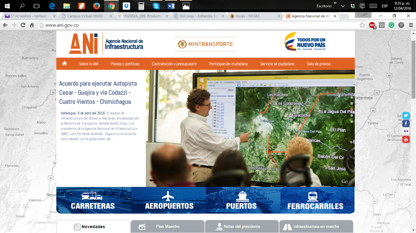 Entidades de control y coordinación del transporte automotor por carretera (Her)
