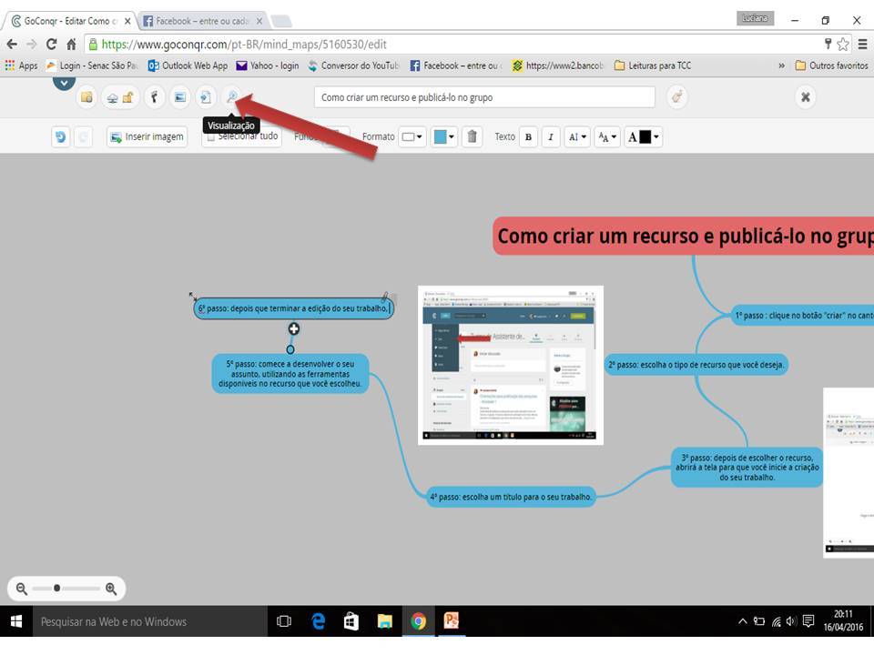 Como criar um recurso e publicá-lo no grupo