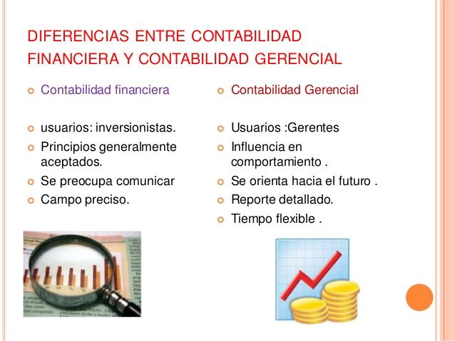 Contabilidad financiera, Contabilidad gerencial y Contabilidad de costos