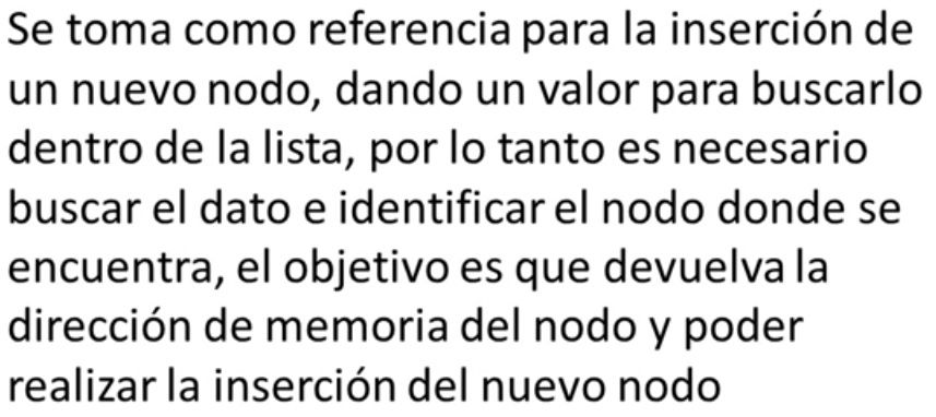 Buscar e Insertar antes y despues de un nodo