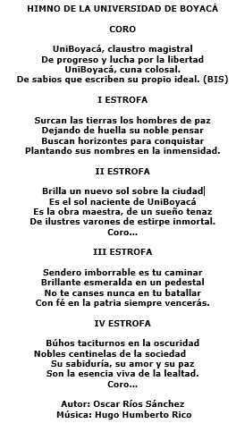 SIMBOLOS Y PLANTAS FISICAS DE LA UNIVERSIDAD DE BOYACA