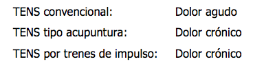 ANALGESIA CON CORRIENTE DE BAJA FRECUENCIA