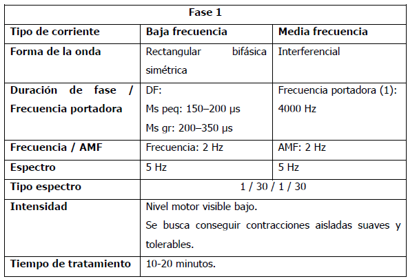ELECTROESTIMULACIÓN NEUROMUSCULAR CON CORRIENTES DE BAJA Y MEDIA FRECUENCIA
