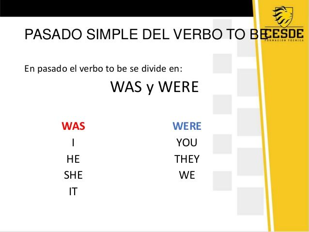 verbo to be, tiempos verbales y estructura