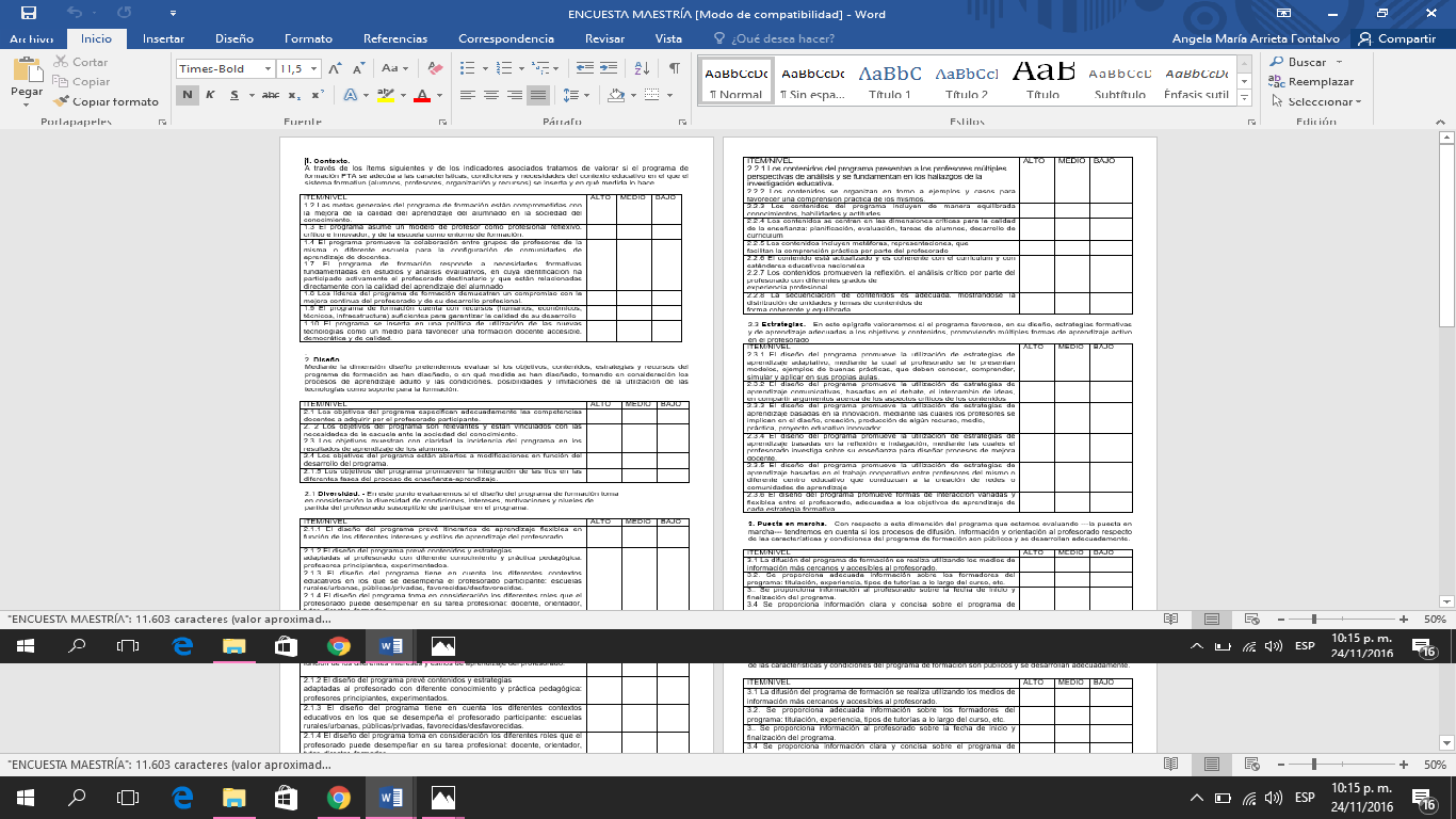 EVALUACIÓN DE DESEMPEÑO ANGELA ARRIETA 2016
