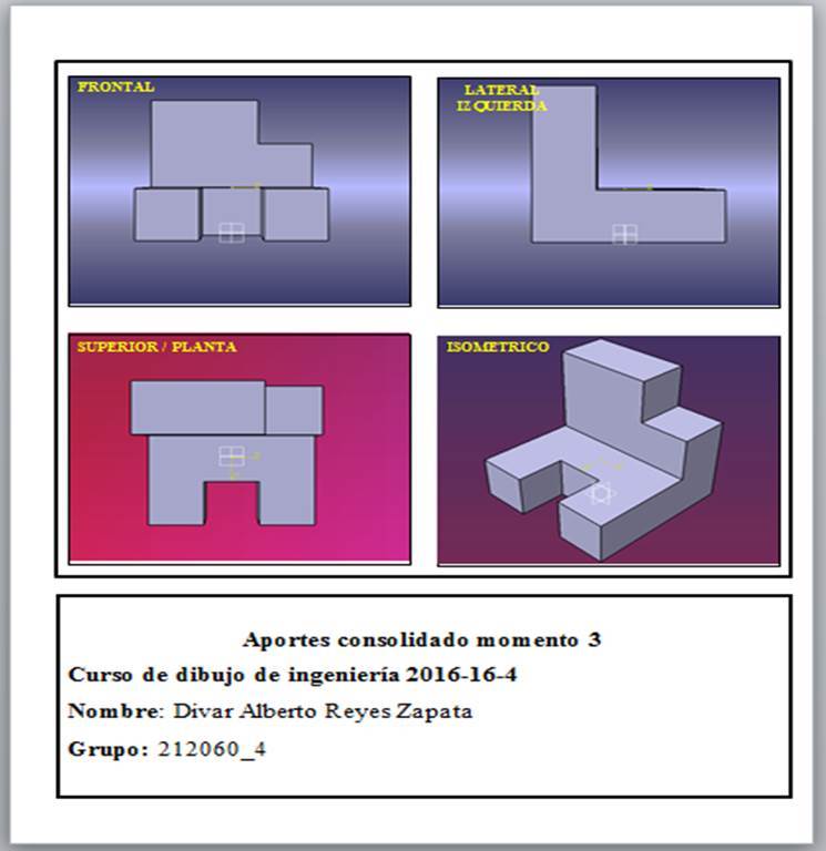 DIBUJO DE INGENIERIA 212060_4 TUTOR WILLIAM JAVIER CACERES ALBERTO Momento 3