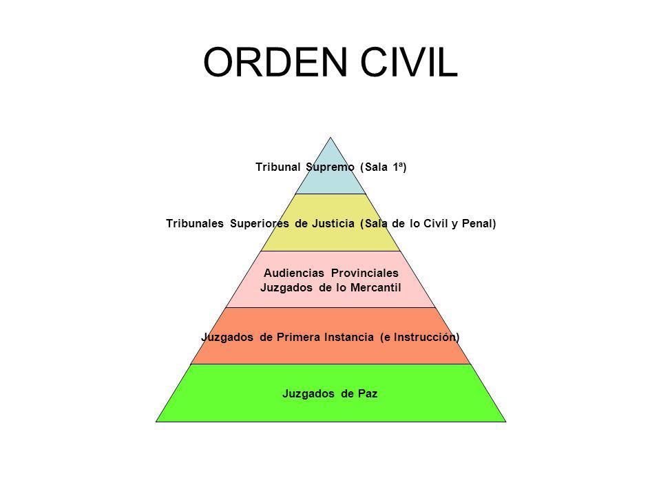 Pirámide gráfica de los órganos jurisdiccionales españoles