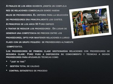 La base de suministro existente de Ford
