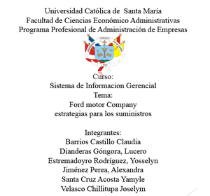 Caso Ford: Estrategias para la cadena de suministro