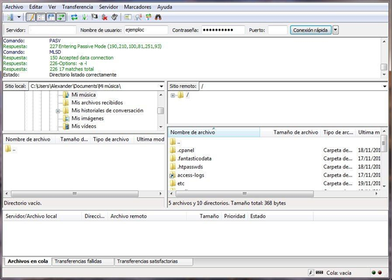 Conexión y Transferencia de Archivos: