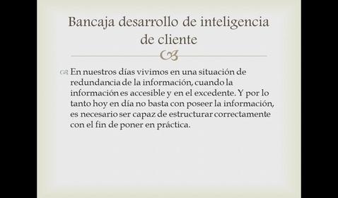 Grupo 7: Bancaja desarrollo de inteligencia de cliente