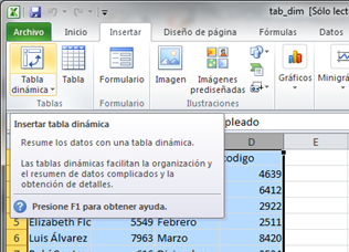 Tablas dinámicas Excel