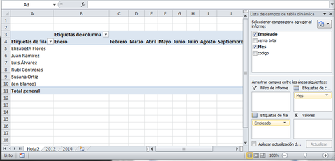 Tablas dinámicas Excel