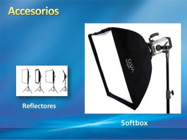 Que elementos se emplean en un estudio fotográfico.