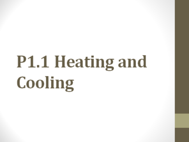 GCSE - AQA: P1.1 Heating and Cooling
