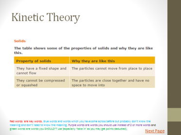 GCSE - AQA: P1.1 Heating and Cooling