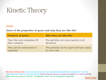 GCSE - AQA: P1.1 Heating and Cooling