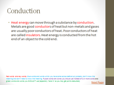 GCSE - AQA: P1.1 Heating and Cooling