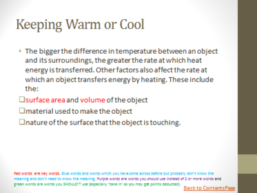 GCSE - AQA: P1.1 Heating and Cooling