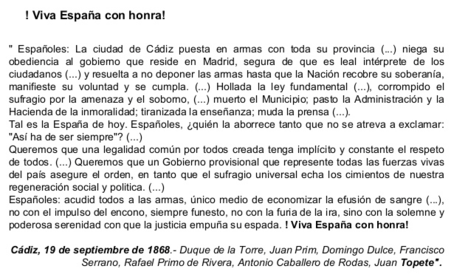 ¡Viva España con honra!