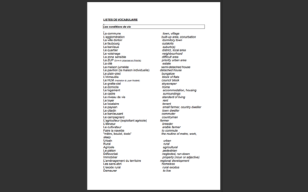 French Leaving Cert A1 Vocabulary for Higher Level