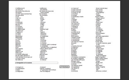 French Leaving Cert A1 Vocabulary for Higher Level
