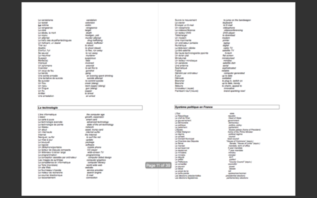 French Leaving Cert A1 Vocabulary for Higher Level