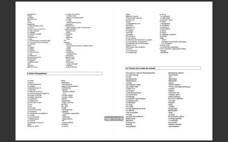 French Leaving Cert A1 Vocabulary for Higher Level