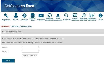 Recursos de la biblioteca