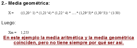 Media aritmética y Media geométrica