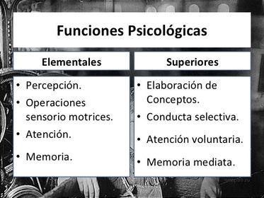 Procesos elementales y superiores.
