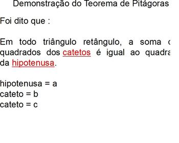 TEOREMA DE PITÁGORAS