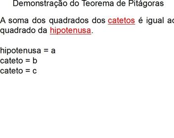 TEOREMA DE PITÁGORAS