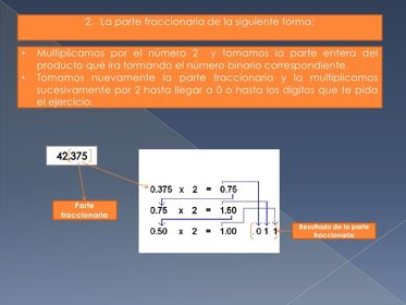convertir de decimal fraccionario a binario